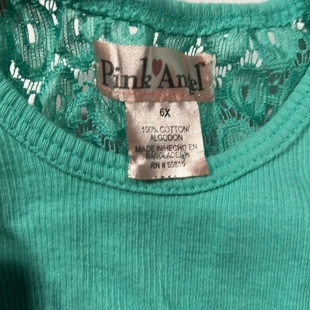 KIDS headquarters shirts. Pink angel tank top. Size 6x